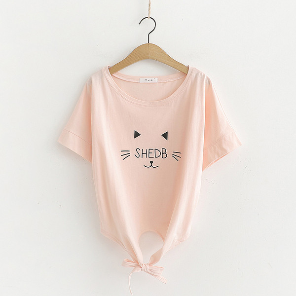 Tricou dama alb si roz