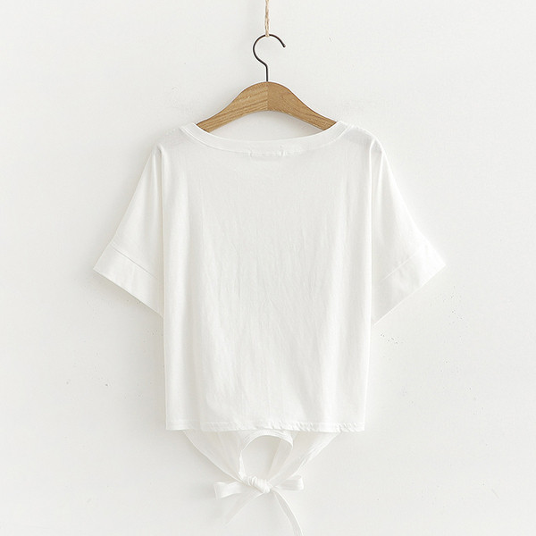 Tricou dama alb si roz