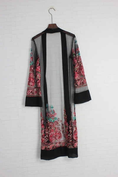 NOU Pareo de dama modern cu broderie colorata