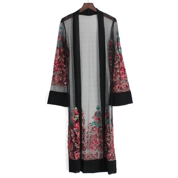 NOU Pareo de dama modern cu broderie colorata