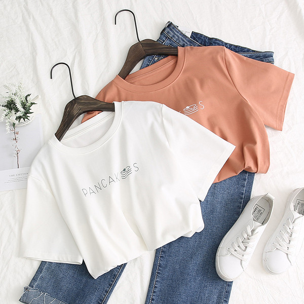 Tricou casual dama alb si maro