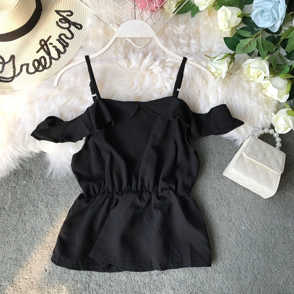 Maieu elegant de damă în diferite culori și bretele subțiri