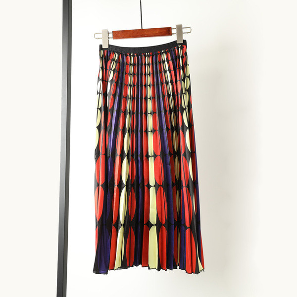Fusta de dama moderna plisata colorata cu talie inalta