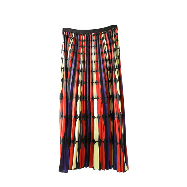 Fusta de dama moderna plisata colorata cu talie inalta