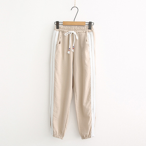 Pantaloni casual dama in mai multe culori cu margini