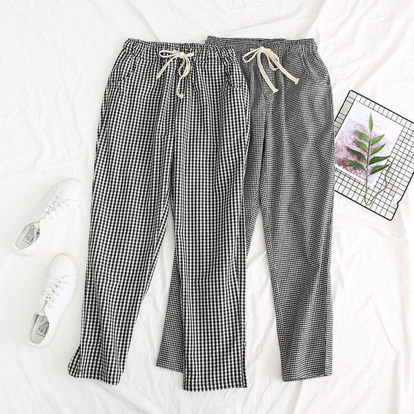 Pantaloni casual dama in carouri