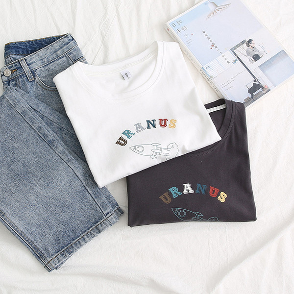 Tricou casual dama in gri si alb