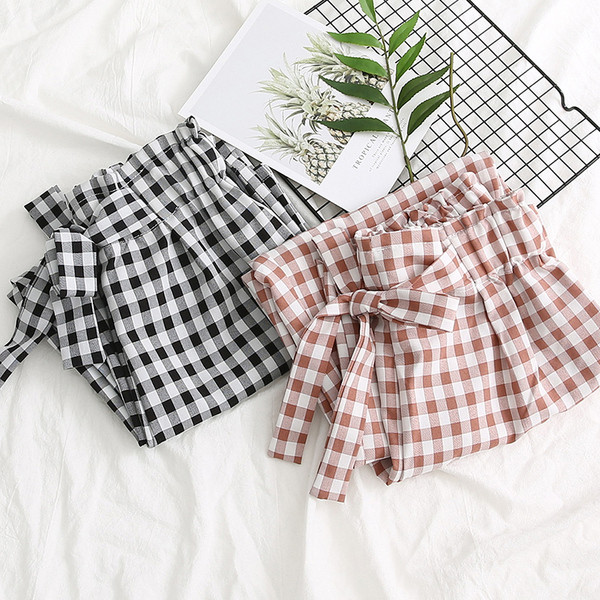 Pantaloni dama in carouri in doua culori