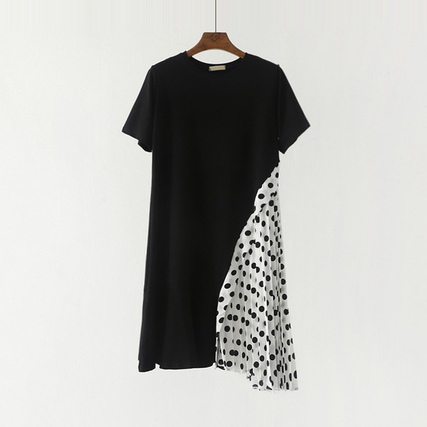 Rochie casual de dama cu tul si maneci scurte de culoare gri si negru