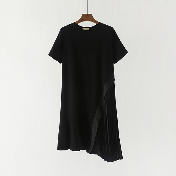 Rochie casual de dama cu tul si maneci scurte de culoare gri si negru