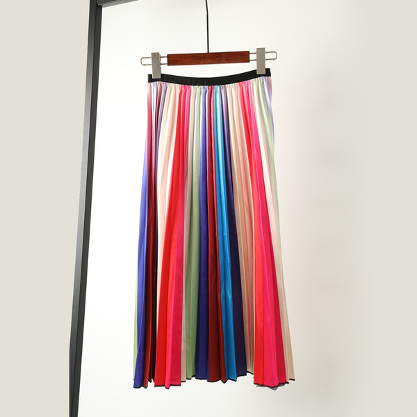 Fusta de dama moderna plisata cu talie elastica