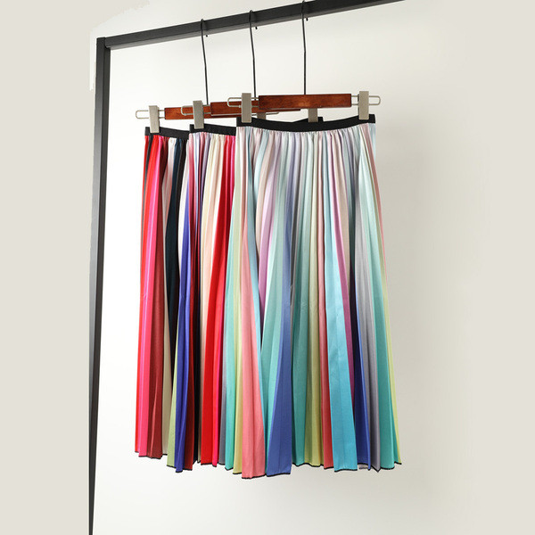 Fusta de dama moderna plisata cu talie elastica