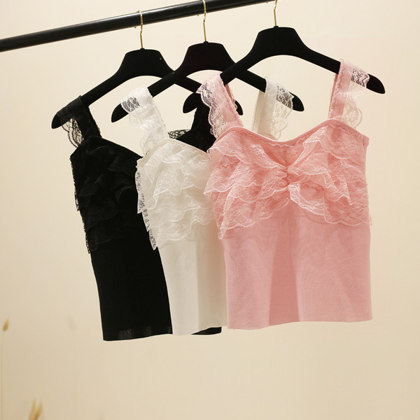 Maieu modern de dama in trei culori cu dantela