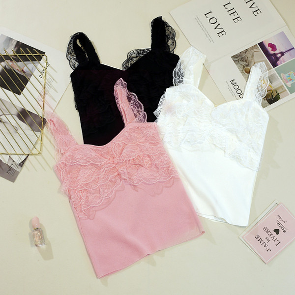 Maieu modern de dama in trei culori cu dantela