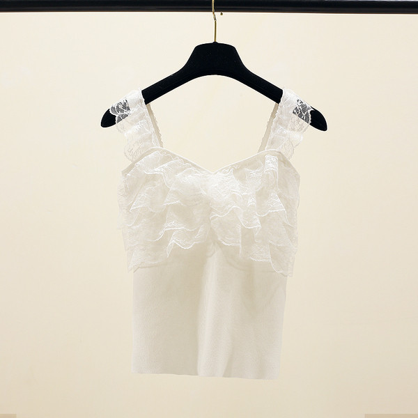 Maieu modern de dama in trei culori cu dantela