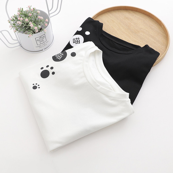 Tricou dama alb-negru cu imprimeu