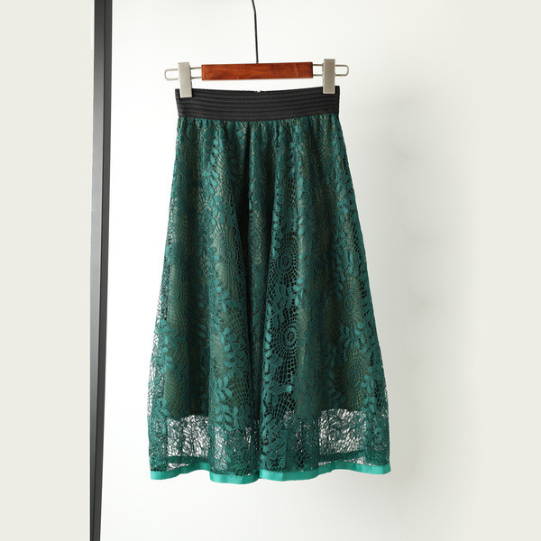 Fusta dama cu dantela in patru culori