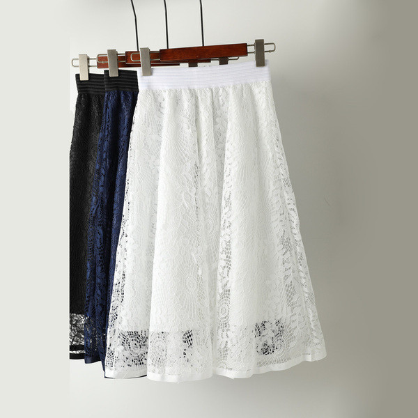 Fusta dama cu dantela in patru culori