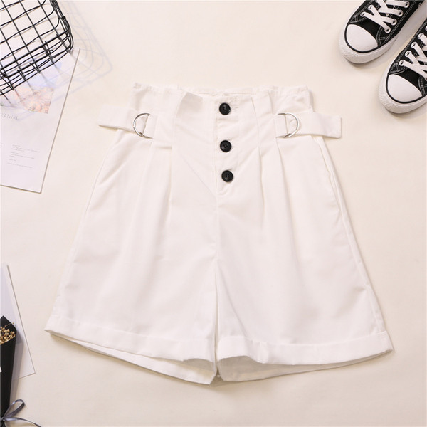 Pantaloni scurți moderni de damă cu talie înaltă în mai multe culori