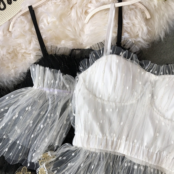 Bluza de dama moderna in trei culori cu tul si broderie