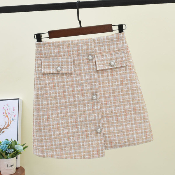 Fusta de dama eleganta in carouri in mai multe culori