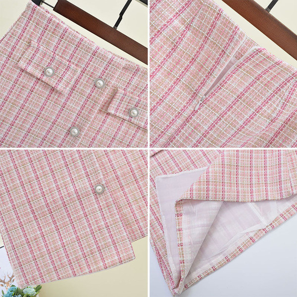 Fusta de dama eleganta in carouri in mai multe culori