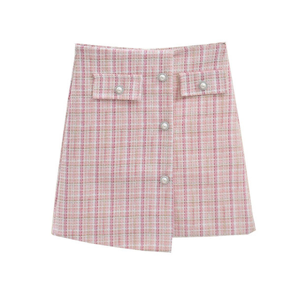 Fusta de dama eleganta in carouri in mai multe culori