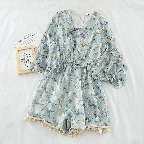 Virágmintás női overall, három színben