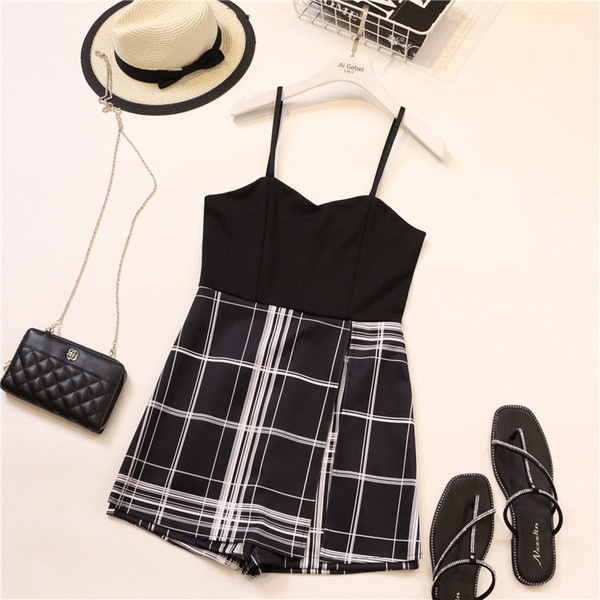 Modern női overall vékony pántokkal, három színben