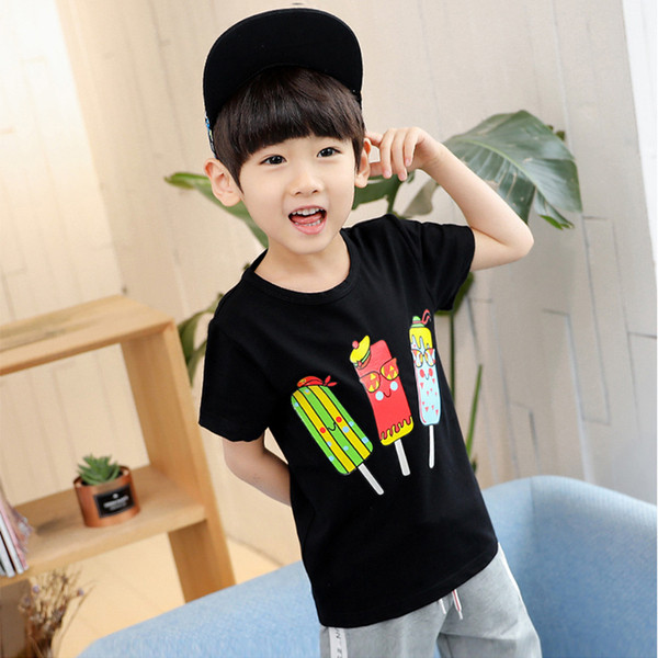 Gyermek modern póló fiúknak négy színben rátéttel