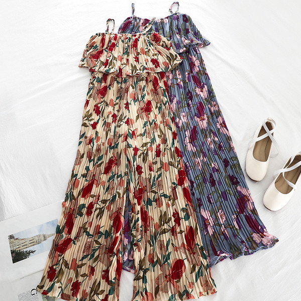 Salopeta lunga de dama cu model floral