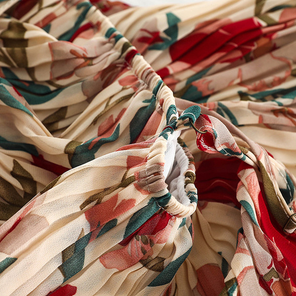 Salopeta lunga de dama cu model floral