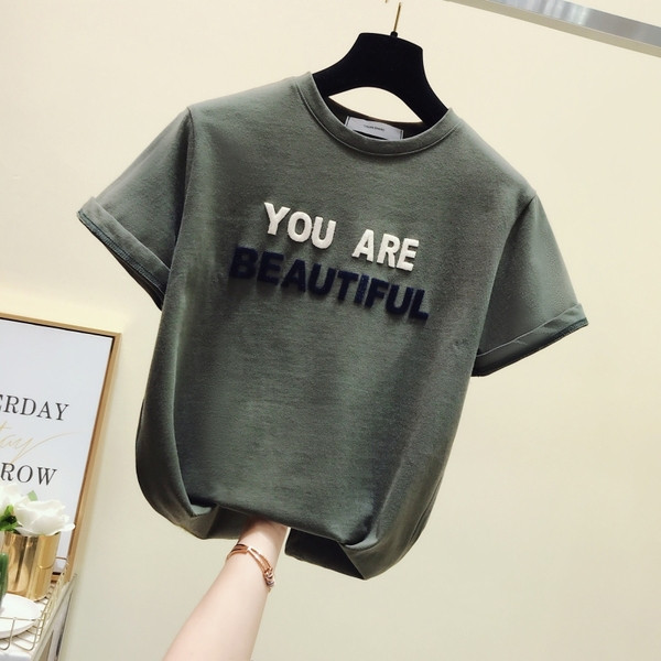 Modern női póló több színben felirattal