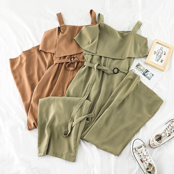 Stílusos női overall több színben övvel