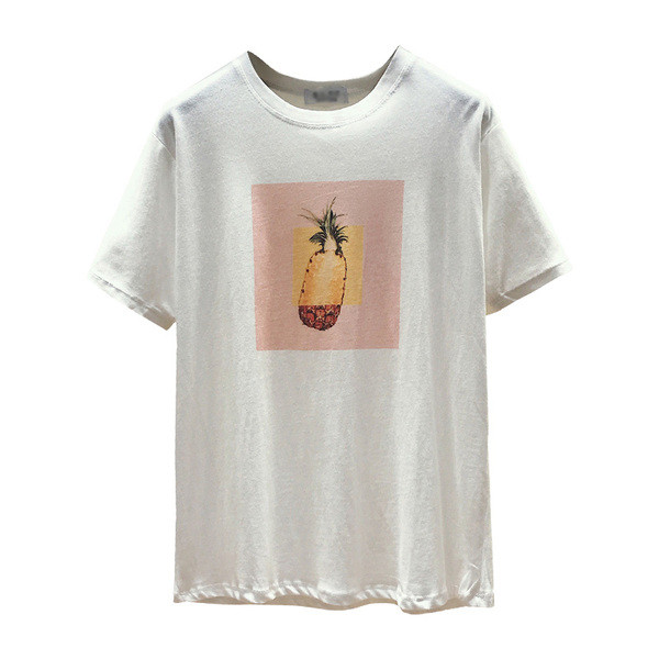 Tricou casual dama cu imprimeu color alb, negru si violet