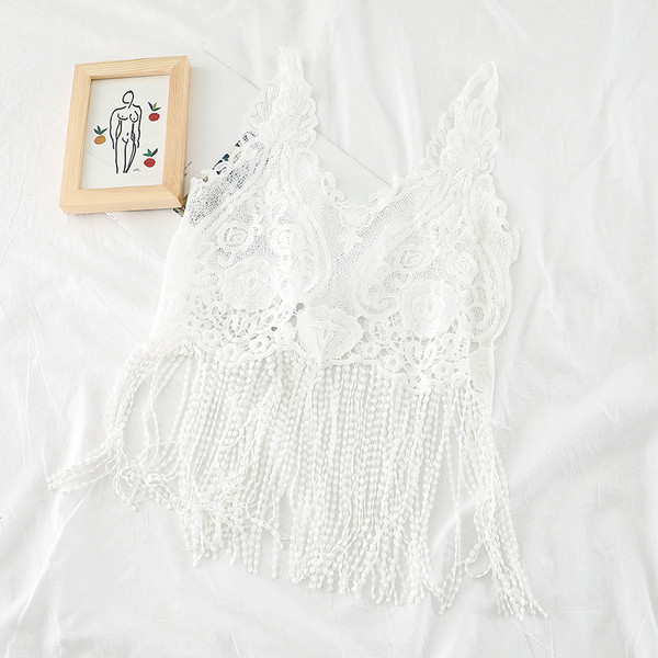 Női csipke felső fehér és fekete színben