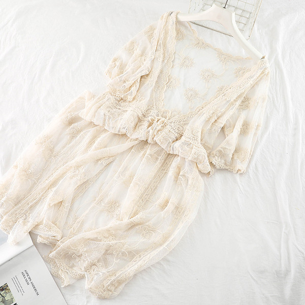 Hosszú női csipke pareo két színben