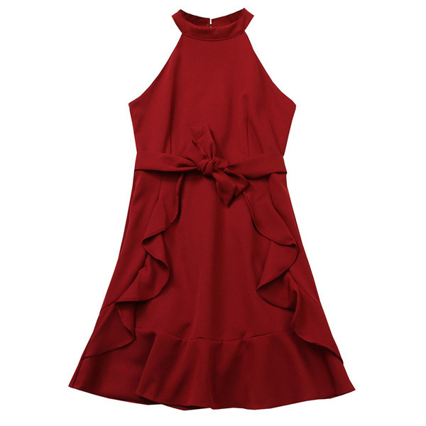 Stílusos női ruha csupasz váll és nyakkendő több színben