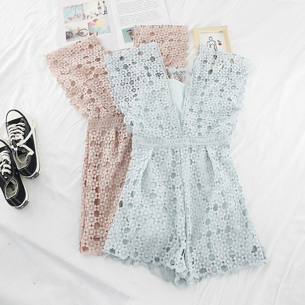 Női csipkeoverall négy színben