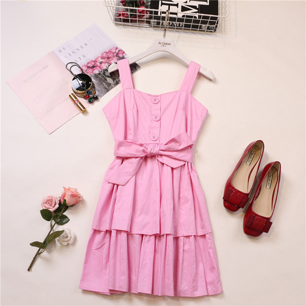 Lezser női ruha vastag pántokkal és nyakkendőkkel több színben