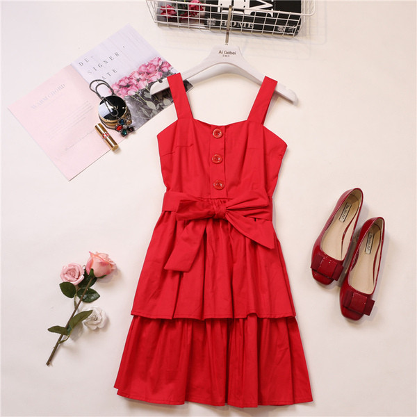 Lezser női ruha vastag pántokkal és nyakkendőkkel több színben