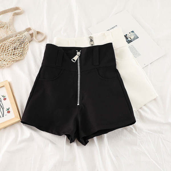 Stílusos női nadrág magas derékkal, cipzáros elemmel