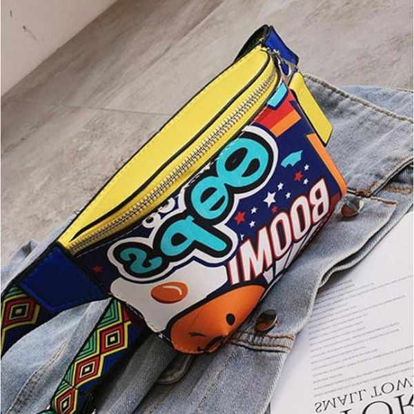 Modern női színes deréktáska több színben