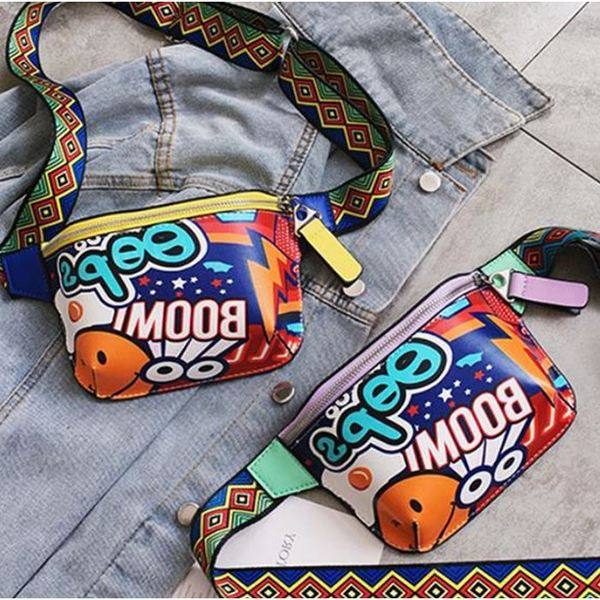 Modern női színes deréktáska több színben