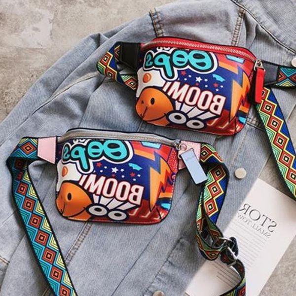 Modern női színes deréktáska több színben