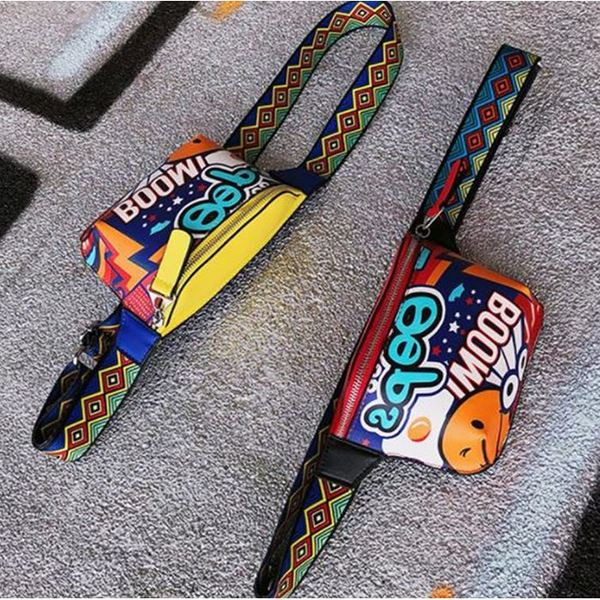 Modern női színes deréktáska több színben