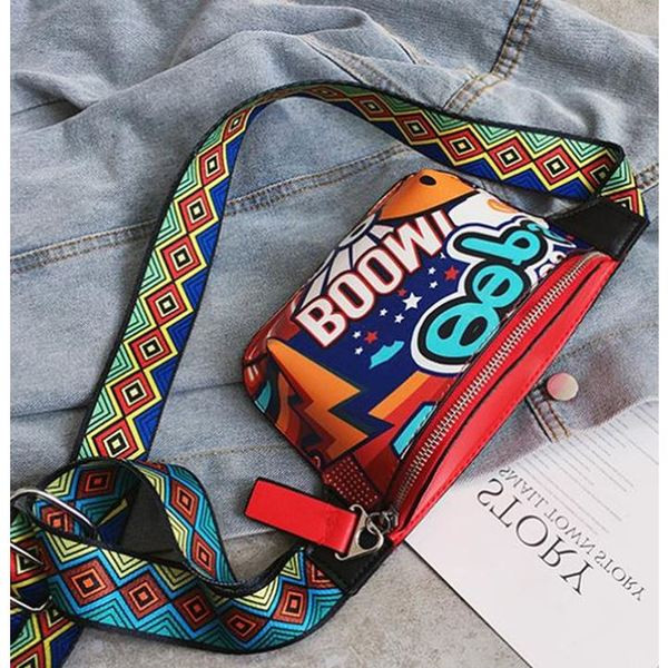 Modern női színes deréktáska több színben