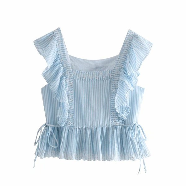 Stílusos női felső, kék színben