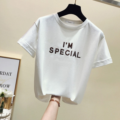 Női alkalmi póló három színben felirattal