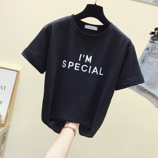 Női alkalmi póló három színben felirattal